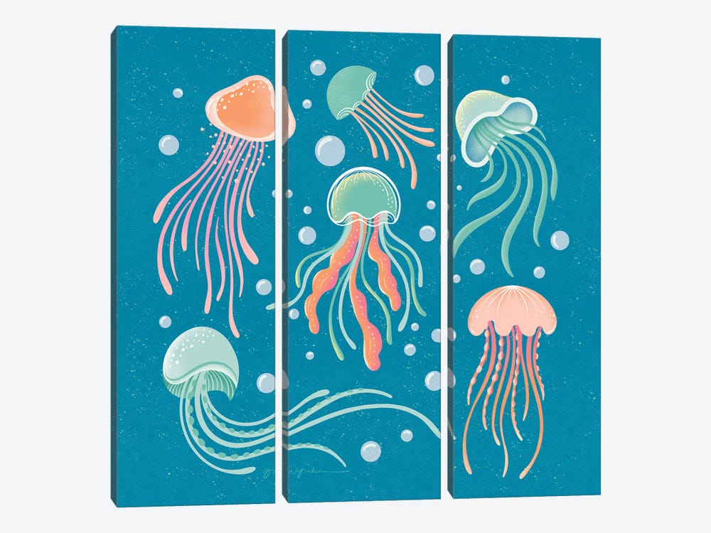 Under the Sea IV by Gia Graham 3-piece Canvas Wall Art
