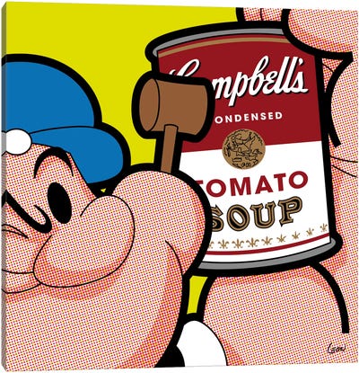 Pop-eye Canvas Art Print - Campbell's Soup Can Reimagined
