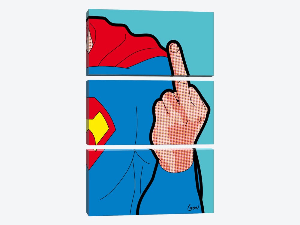 Super-Finger by Grégoire "Léon" Guillemin 3-piece Canvas Artwork