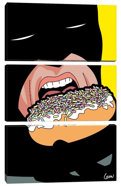 Bat-Donuts Canvas Art Print