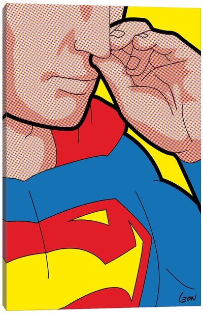 Super-Bogie Canvas Art Print - Superman