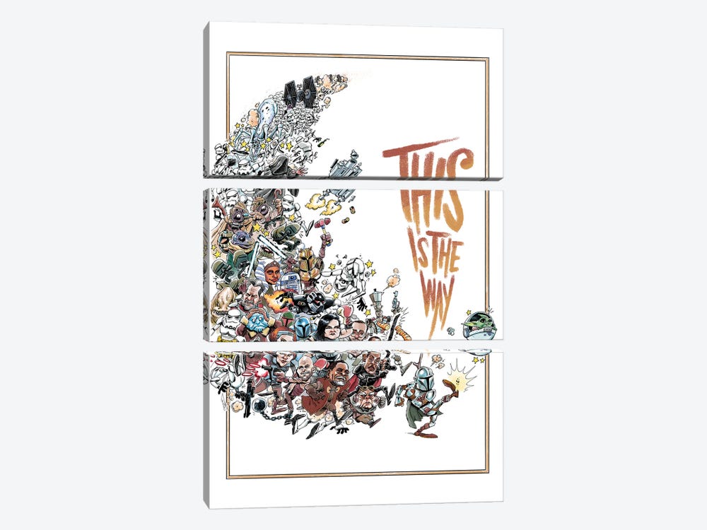 This Is The Way by Alex Gallego 3-piece Canvas Print