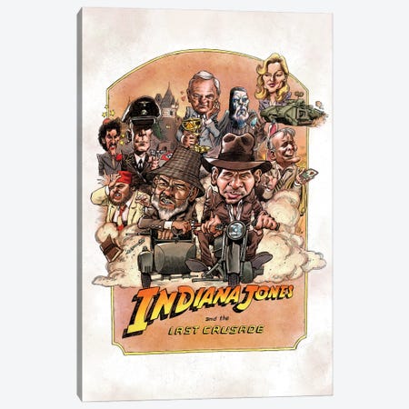 Indiana Jones And The Last Crusade Canvas Print #GGO1} by Alex Gallego Canvas Art