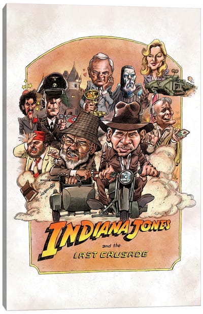 Indiana Jones And The Last Crusade Canvas Art Print - Alex Gallego