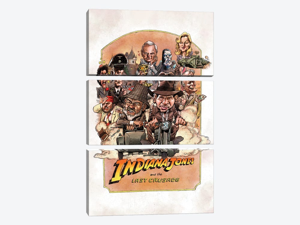 Indiana Jones And The Last Crusade by Alex Gallego 3-piece Canvas Artwork