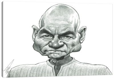 Picard Canvas Art Print - Sci-Fi & Fantasy TV Show Art