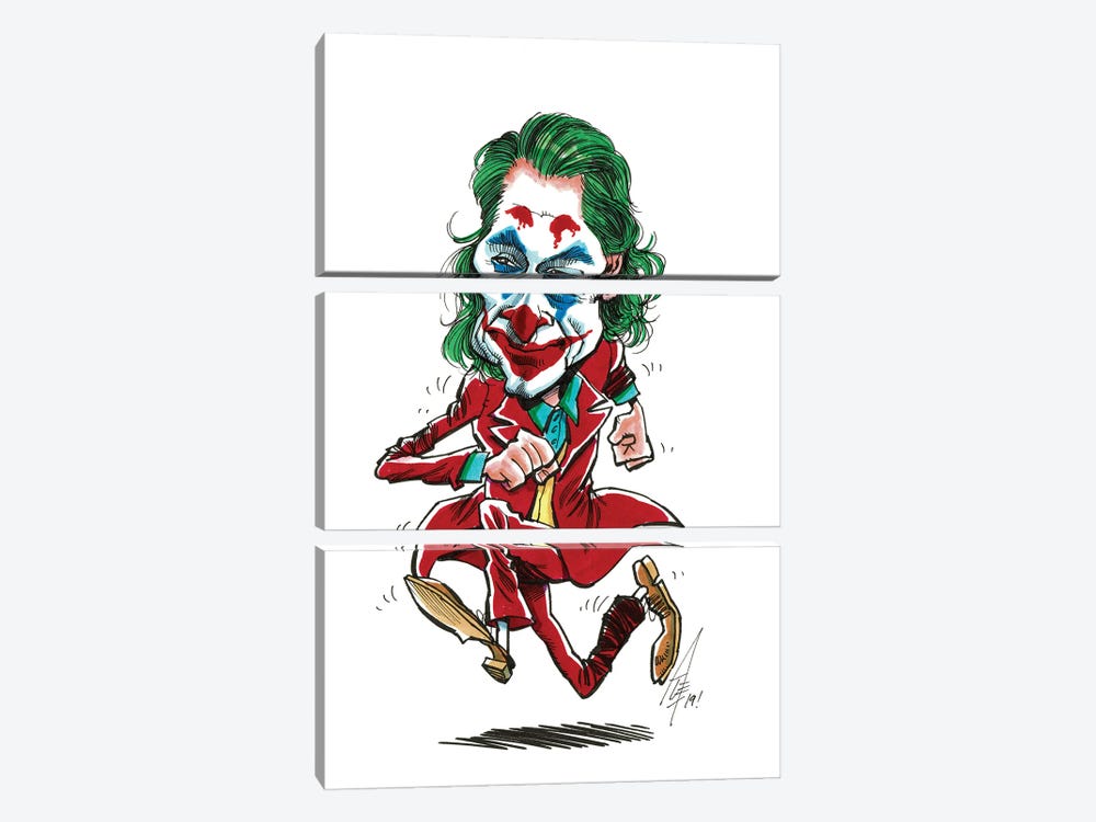 The Joker by Alex Gallego 3-piece Canvas Art Print