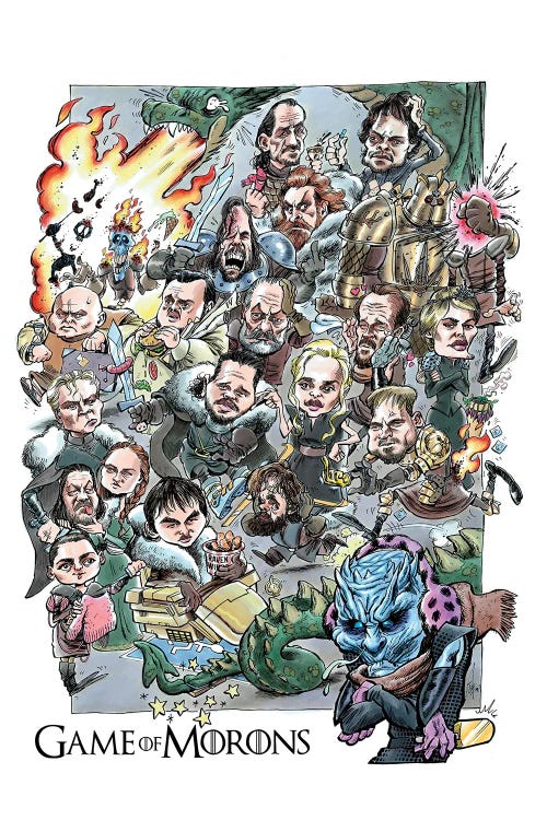 Game Of Morons by Alex Gallego wall art