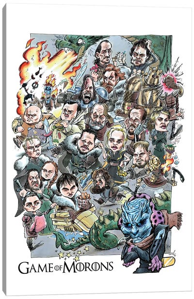 Game Of Morons Canvas Art Print - Jon Snow