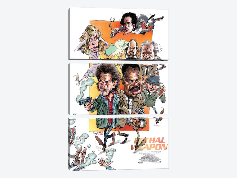 Lethal Weapon by Alex Gallego 3-piece Canvas Art