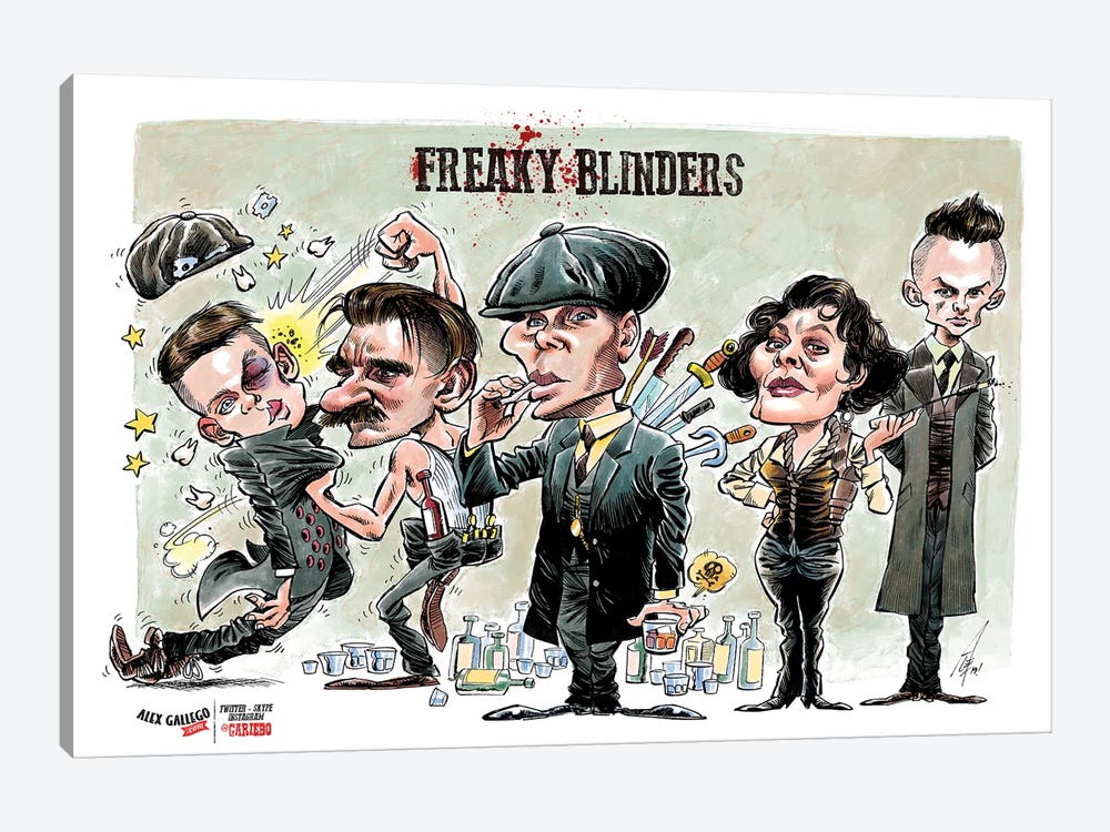 Freaky Blinders by Alex Gallego 1-piece Art Print