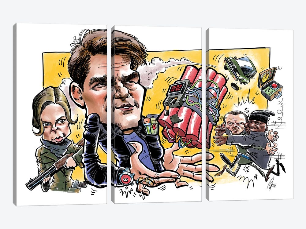 Mission: Impossible 6 by Alex Gallego 3-piece Canvas Art