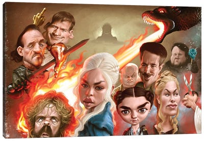 A Game Of Morons Canvas Art Print - Alex Gallego
