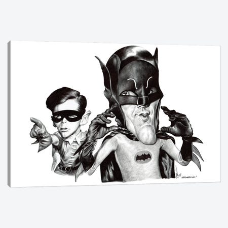 Batman And Robin Canvas Print #GGO48} by Alex Gallego Canvas Art Print