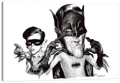 Batman And Robin Canvas Art Print - Alex Gallego