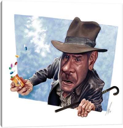Old Indiana Canvas Art Print - Harrison Ford