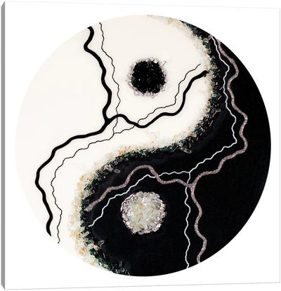 Ying Yang : Armonía Astral Canvas Art Print - Agate, Geode & Mineral Art