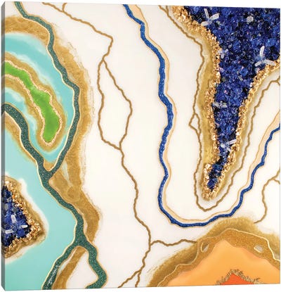 Lapis Lázuli Canvas Art Print - Agate, Geode & Mineral Art