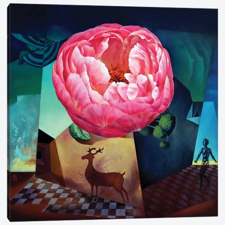 One Blossom One World I Canvas Print #GGZ12} by Guigen Zha Canvas Art Print