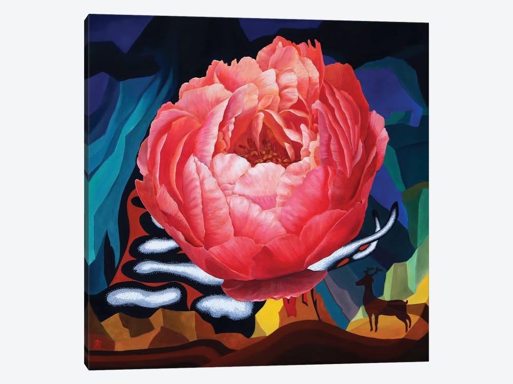 One Blossom One World II by Guigen Zha 1-piece Canvas Art