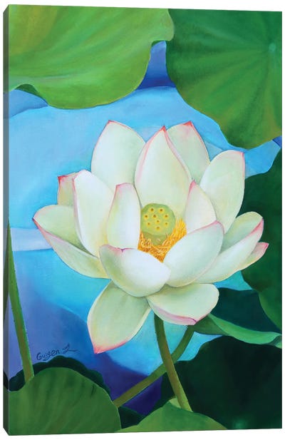 Blooming Canvas Art Print - Lotus Art