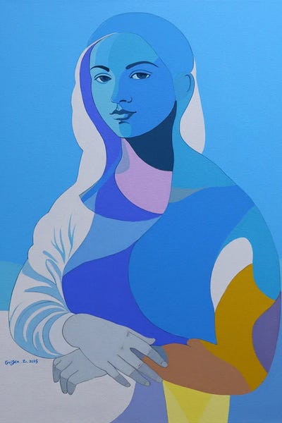 Mona Lisa: Déjà Vu. Blue Lisa by Guigen Zha