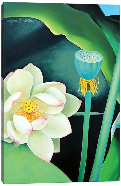 The Escaping Canvas Art Print - Lotus Art