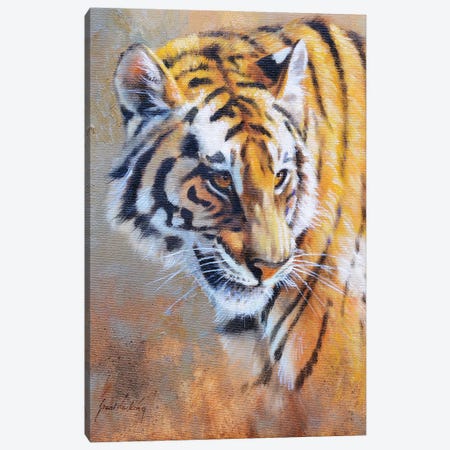 Tiger Canvas Print #GHC105} by Grant Hacking Canvas Artwork