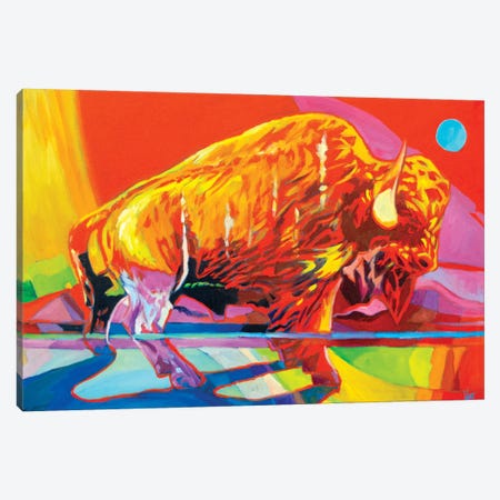 Electric Buffalo Canvas Print #GHE12} by Greg Heil Canvas Art
