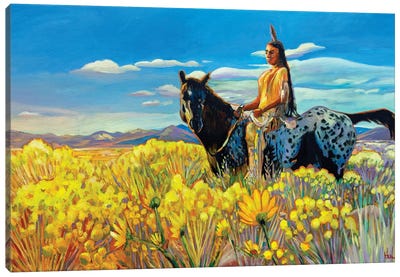 New Mexico Gold Canvas Art Print - Horseback Art