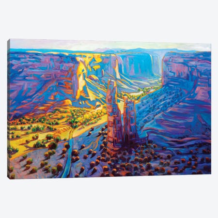 Spider Rock In Canyon De Chelly Canvas Print #GHE39} by Greg Heil Canvas Wall Art