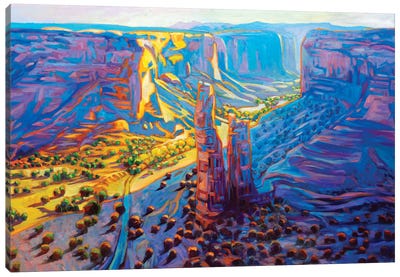 Spider Rock In Canyon De Chelly Canvas Art Print - Greg Heil