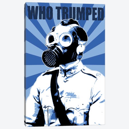Who Trumped - Blue Canvas Print #GHO100} by Gary Hogben Canvas Print