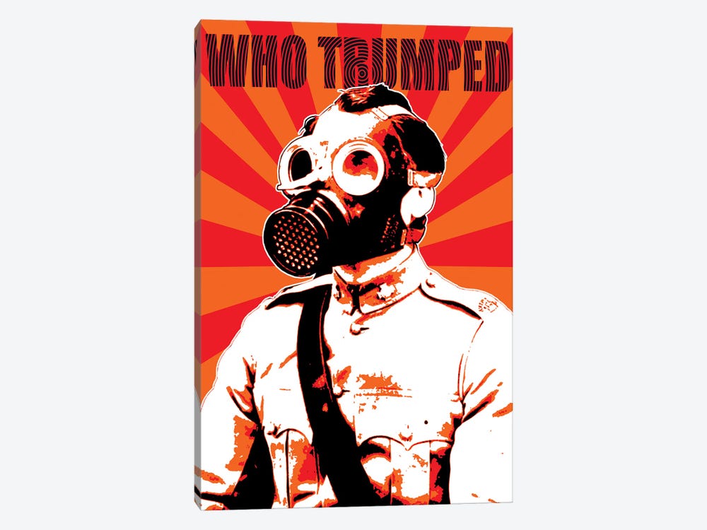 Who Trumped - Red by Gary Hogben 1-piece Canvas Art Print
