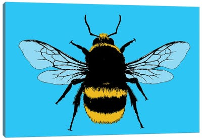 Bee Mine - Blue Canvas Art Print - Gary Hogben