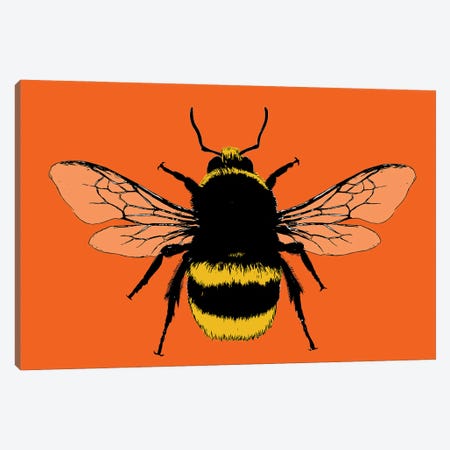 Bee Mine - Orange Canvas Print #GHO106} by Gary Hogben Canvas Artwork