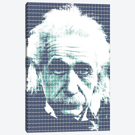 Einstein Blue Canvas Print #GHO10} by Gary Hogben Canvas Art