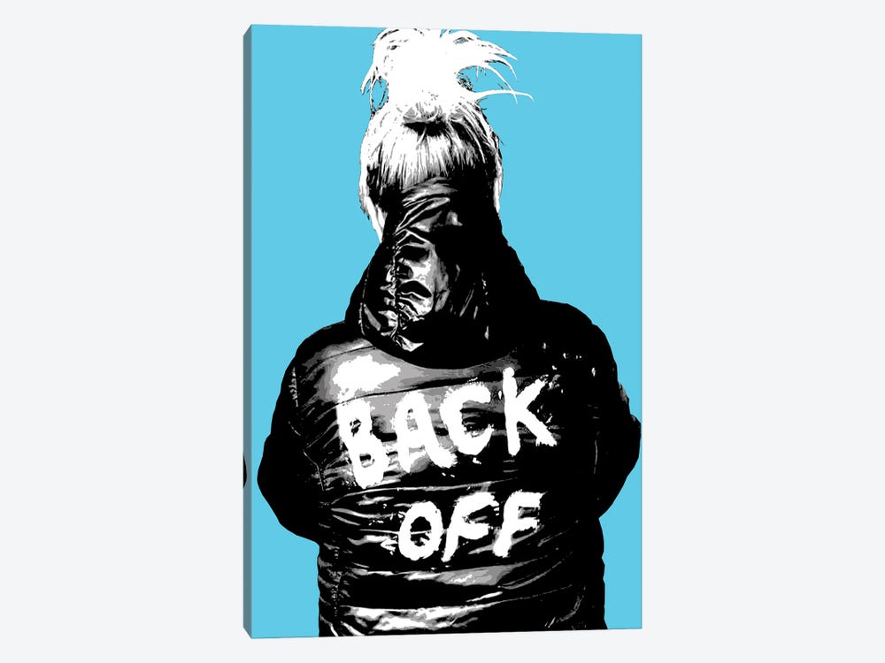 Back Off - Blue by Gary Hogben 1-piece Art Print