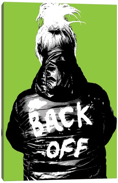 Back Off - Lime Canvas Art Print - Gary Hogben