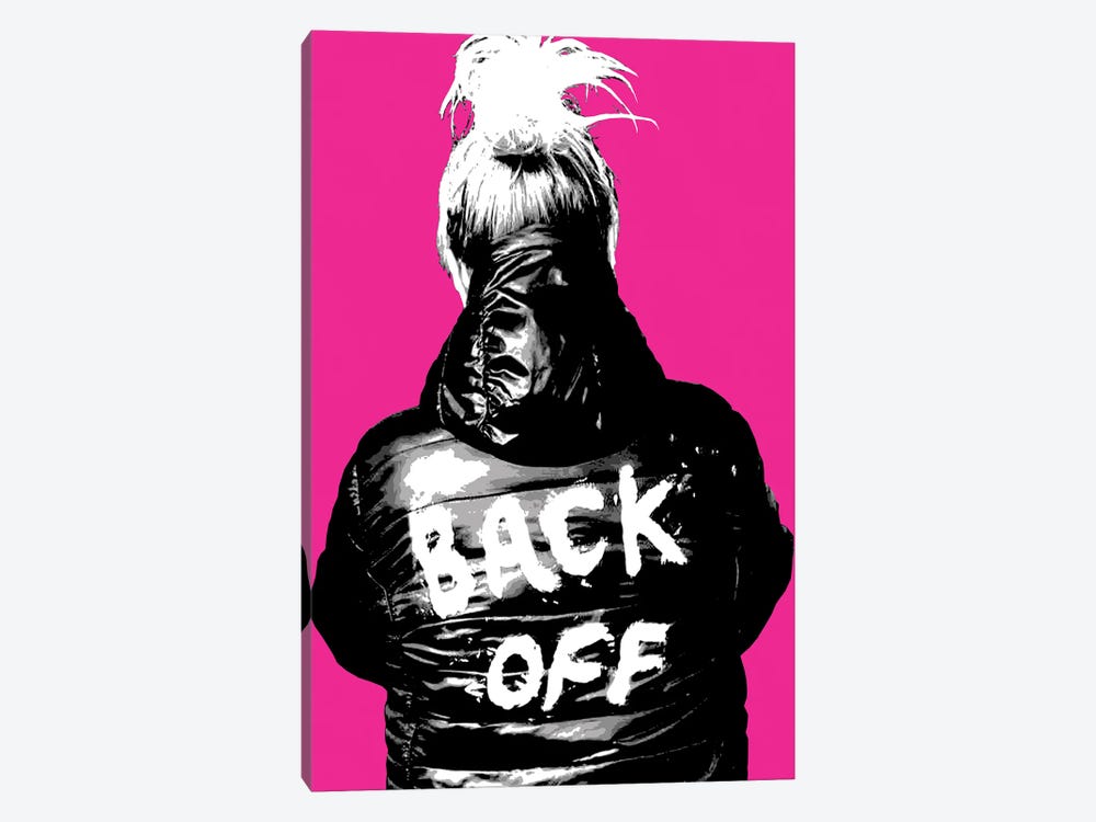 Back Off - Pink by Gary Hogben 1-piece Canvas Artwork