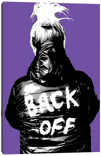 Back Off - Purple Canvas Art Print - Gary Hogben