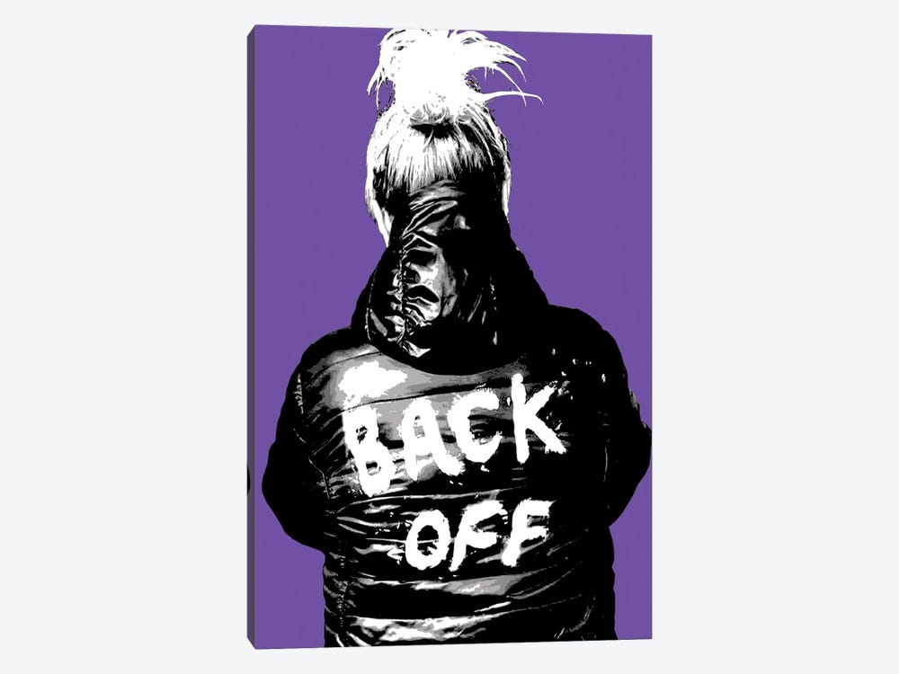 Back Off - Purple by Gary Hogben 1-piece Art Print