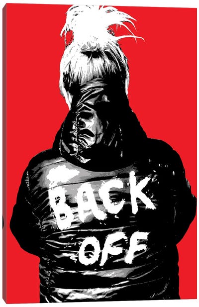 Back Off - Red Canvas Art Print - Gary Hogben