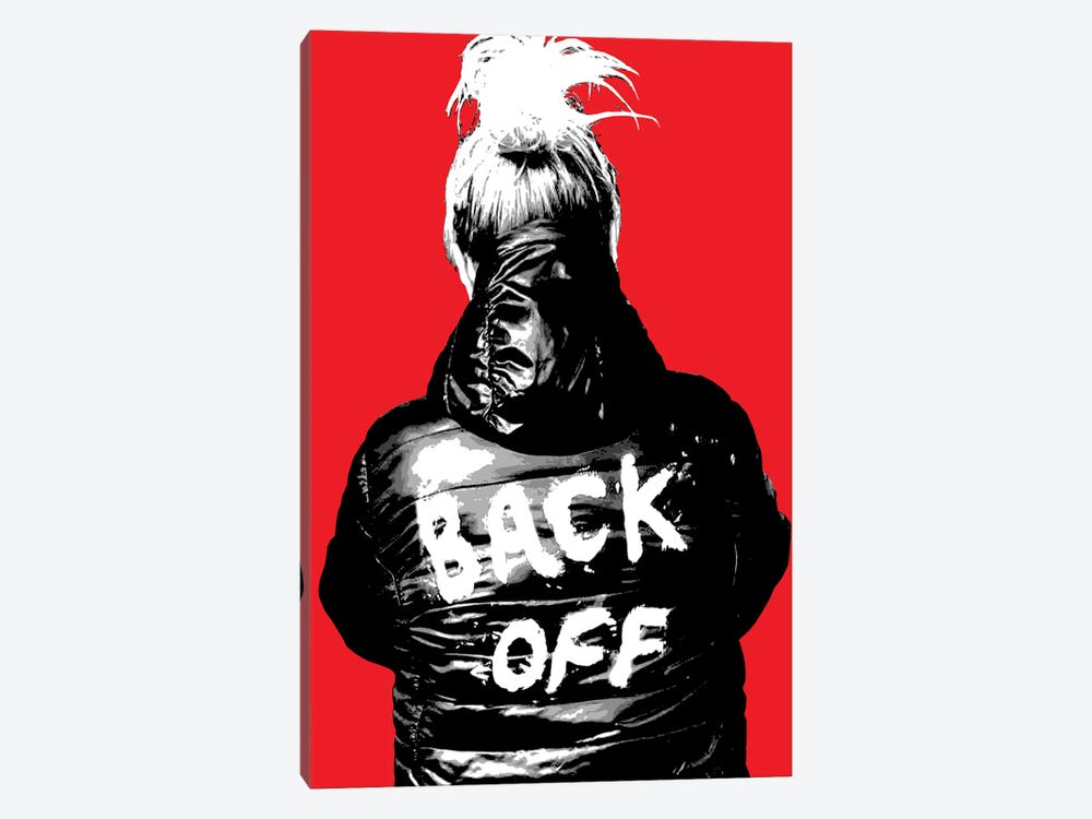 Back Off - Red by Gary Hogben 1-piece Canvas Artwork