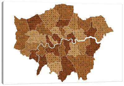 Scrabble London Canvas Art Print - London Maps