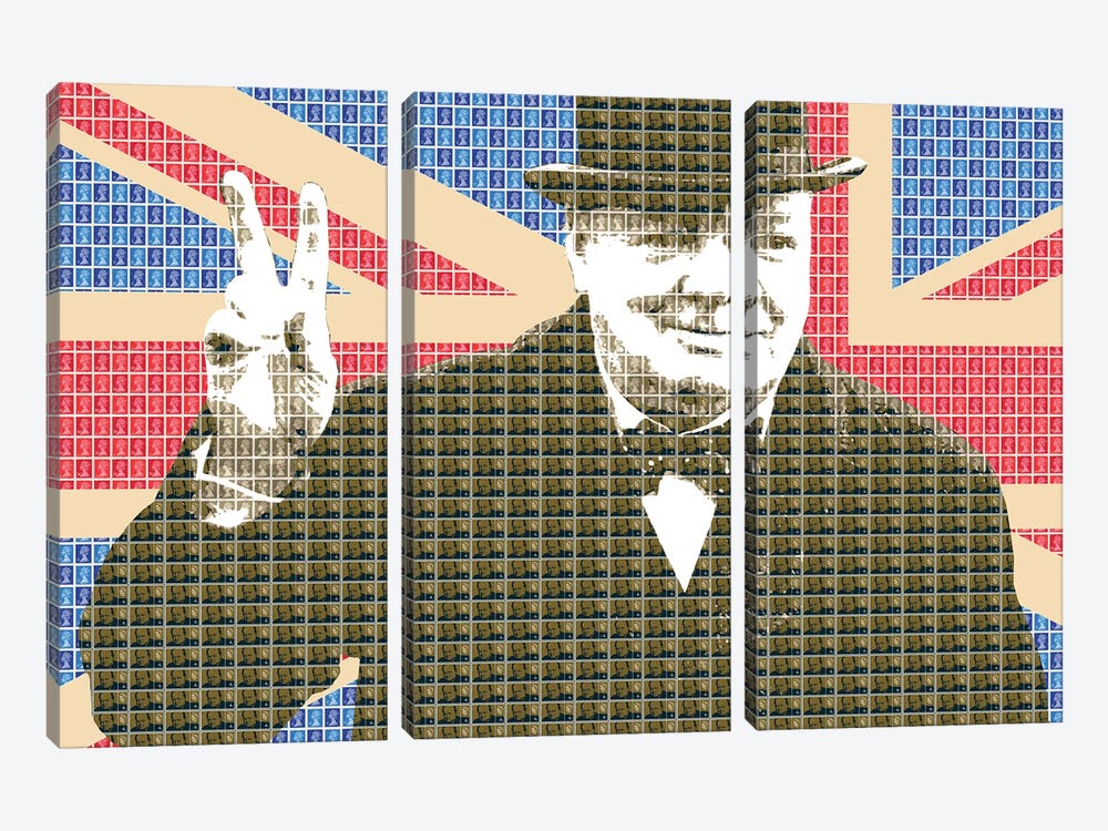 Churchill Victory by Gary Hogben 3-piece Canvas Artwork