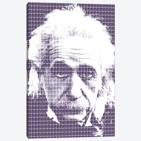 Einstein Purple Canvas Print #GHO12} by Gary Hogben Canvas Art