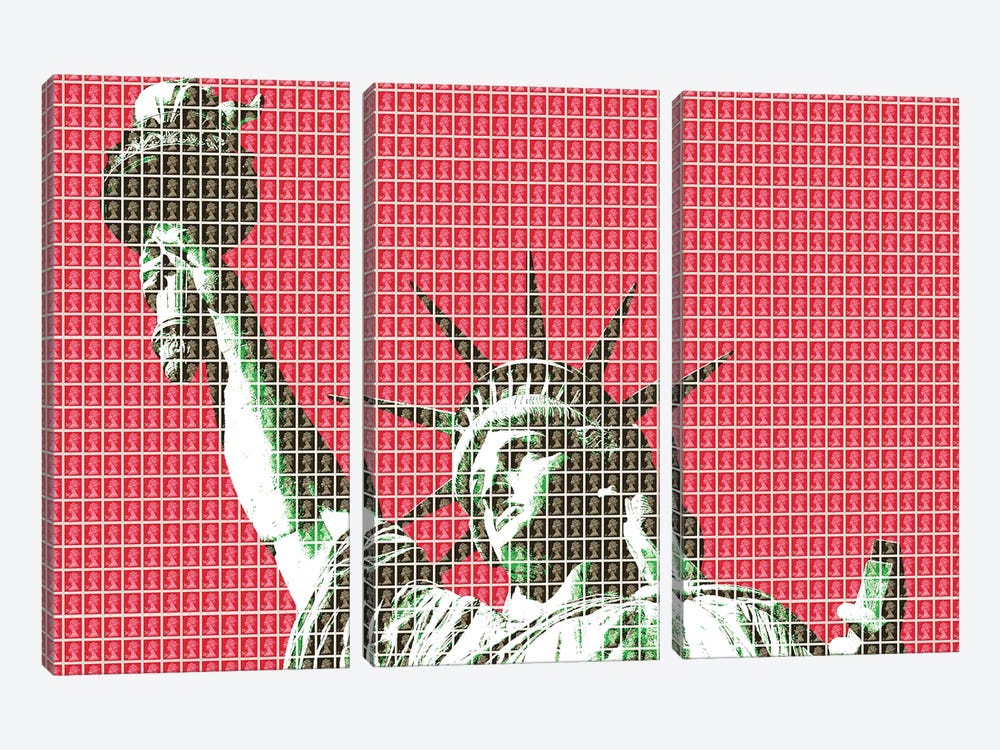 Liberty - Red by Gary Hogben 3-piece Art Print