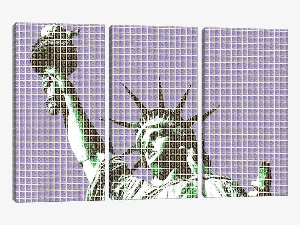 Liberty - Violet by Gary Hogben 3-piece Canvas Wall Art