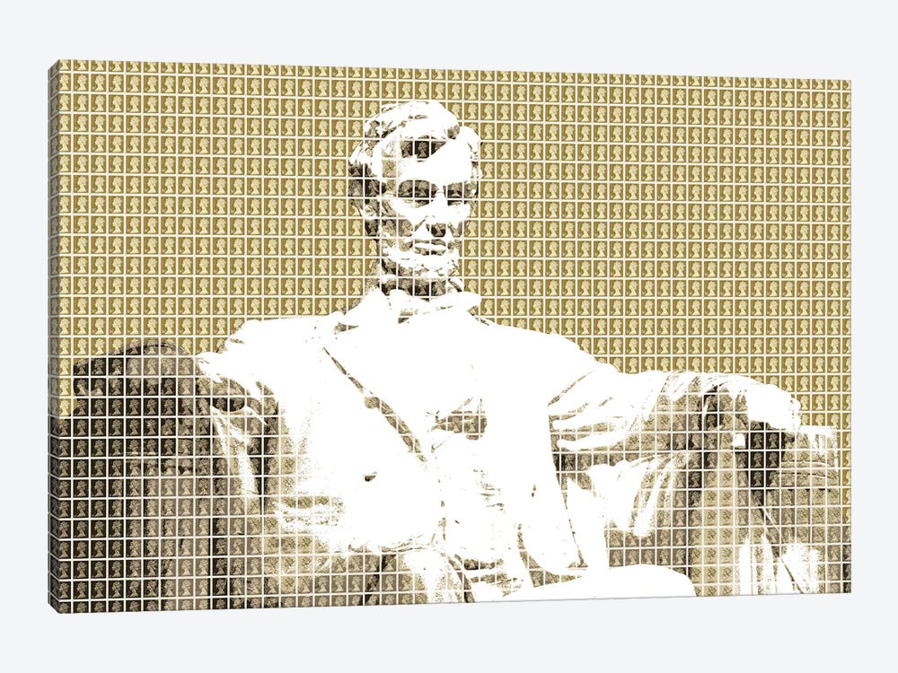 Lincoln Memorial - Gold by Gary Hogben 1-piece Art Print